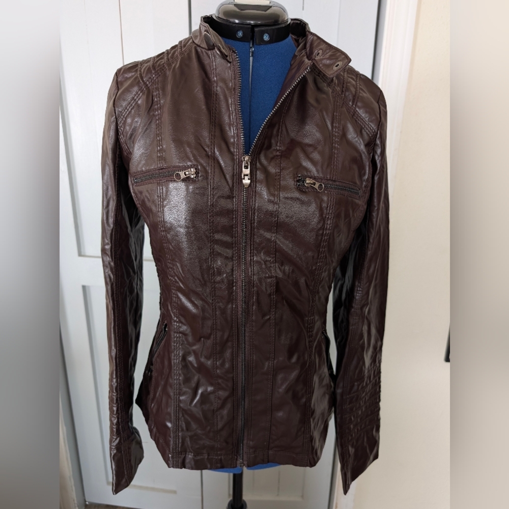 Faux leather jacket